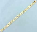 Nugget Link Bracelet In 14k Yellow Gold