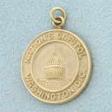 Washington D.C. Capitol Building Pendant In 14k Yellow Gold