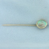 Vintage Opal Stick Pin In 14k Yellow Gold