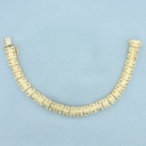 Diamond Cut Link Bracelet In 14k Yellow Gold
