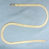 20 Inch Herringbone Chain Necklace In 10k Yellow Gold