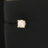 1/8ct Single Diamond Stud Earring In 14k Yellow Gold