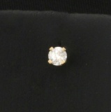 1/10ct Single Diamond Stud Earring In 14k Yellow Gold