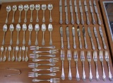Northumbria Normandy Rose Sterling Silver Flatware 57 Piece Set