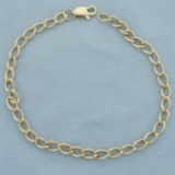 Curb Link Anklet In 14k Yellow Gold