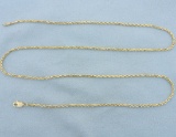 21 Inch Rope Chain Necklace In 14k Yellow Gold