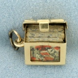 Vintage Deck Of Playing Cards Charm In 14k Yellow Gold