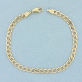 Curb Link Anklet In 10k Yellow Gold