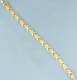 French Fleur De Lis Design Bracelet In 14k Yellow Gold