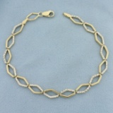 Geometric Diamond Cut Bracelet In 14k Yellow And White Gold
