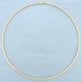 Italian 18 Inch Omega Link Necklace In 10k Yellow Gold