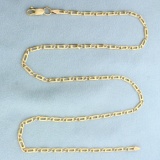 20 Inch Designer Link Chain Necklace In 14k Yellow Gold