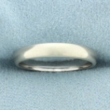 Womans Half Dome Wedding Band Ring In 14k White Gold