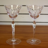 Cut Crystal Wine Glasses Set Of 2