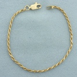 Rope Link Bracelet In 14k Yellow Gold