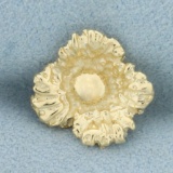 3d Flower Pendant In 14k Yellow Gold