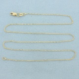 Italian 16 1/2 Inch Anchor Mariner Link Chain Necklace In 14k Yellow Gold