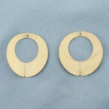Cut Out Earring Jacket Enhancers In 14k Yellow Gold