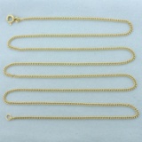 29 Inch Curb Link Chain Necklace In 14k Yellow Gold