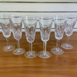 Waterford Lismore Fluted Champagne Crystal Glasses Set Of 6 Old Mark