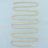 31 Inch Rope Chain Necklace In 14k Yellow Gold