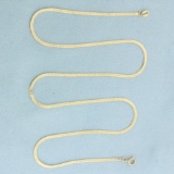 Italian 16 Inch High Polish Herringbone Chain Necklace In 14k Yellow Gold