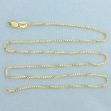 18 Inch Box Link Chain Necklace In 14k Yellow Gold
