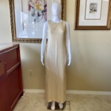 Chanel Collectors 97p Iconic Sequin Neutral Sheer Gown Dress 38