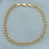 8 Inch Ring Charm Bracelet In 10k Yellow Gold