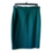 Gianfranco Ferre Green Wool Knit Logo Skirt 10