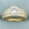 Over 2ct Diamond Bezel Set Engagement Ring In 14k Yellow Gold