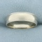 Mens Beaded Edge Milgrain Wedding Band Ring In 14k White Gold