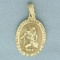 St. Christopher Protect Us Pendant In 14k Yellow Gold