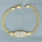 Diamond Anchor Link Bracelet In 10k Yellow Gold