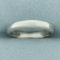 Womans Half Dome Wedding Band Ring In 18k White Gold