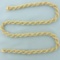 Italian Two Tone Rope Link Necklace In 18k Yellow And White Gold