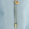 Vintage Pink Sapphire And Pearl Leaf Stick Pin In 14k Yellow Gold