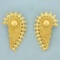 Indian Clip Back Statement Earrings In 22k Yellow Gold