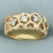 3-stone Diamond Nugget Ring In 14k Yellow Gold