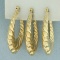 Scalloped Shrimp Hoop Earrings Set Of 3 In 14k Yellow Gold