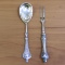 Antique Silver Meat Fork And Serving Spoon