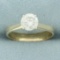 1ct Diamond Solitaire Engagement Ring In 14k Yellow Gold
