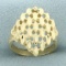 Diamond Cut Diamond Design Ring In 14k Yellow Gold