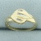 Baguette Diamond Wave Design Ring In 10k Yellow Gold
