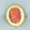 Antique Red Coral Cameo Pin Brooch In 14k Rose Gold