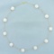 Button Pearl Station Choker Necklace In 14k Yellow Gold