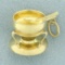 3-d Fondue Pot Charm In 18k Yellow Gold