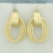 Rope Door Knocker Design Earrings In 14k Yellow Gold