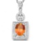 1.7ct Oval Azotic Topaz And Diamond Vintage Style Necklace In Platinum Over Sterling Silver