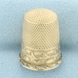 Vintage Gold Thimble In 14k Yellow Gold